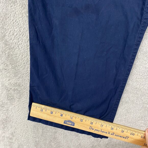 Lauren Ralph Lauren Pants Womens 8 Blue Cropped Cotton Hiking Camping Pockets - Picture 6 of 10